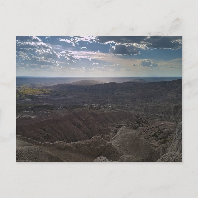 Cartão Postal Parque nacional das terras insulares do sul Dakota (Frente)