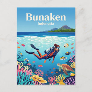 Cartão Postal Parque Nacional de Bunaken Indonésia
