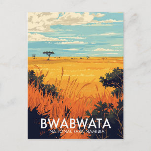 Cartão Postal Parque Nacional de Bwabwata Namíbia Savana