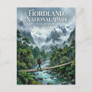 Cartão Postal Parque Nacional de Fiordland Nova Zelândia