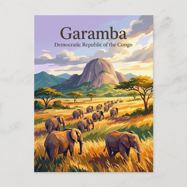 Cartão Postal Parque Nacional de Garamba (Frente)