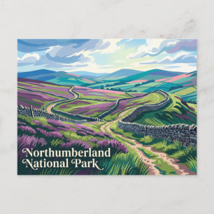 Cartão Postal Parque Nacional de Northumberland Inglaterra