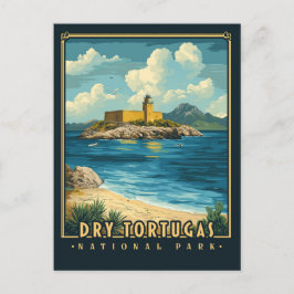 Cartão Postal Parque Nacional de Tortugas Seco - Vintage