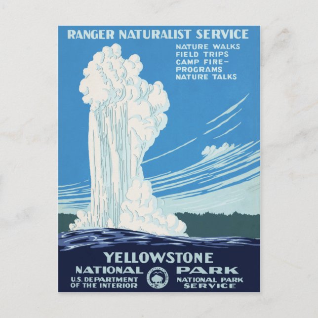 Cartão Postal Parque Nacional de Yellowstone (Frente)
