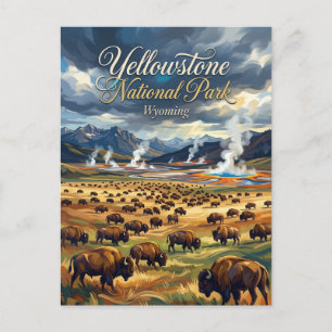 Cartão Postal Parque Nacional de Yellowstone EUA