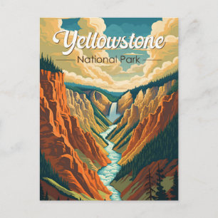 Cartão Postal Parque Nacional de Yellowstone Grand Canyon Arte R
