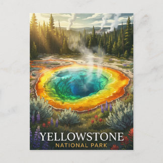 Cartão Postal Parque Nacional de Yellowstone Grand Prismatic Spr