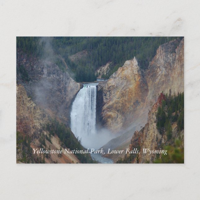 Cartão Postal Parque nacional de Yellowstone, mais baixo Fa… (Frente)