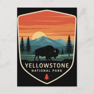 Cartão Postal Parque Nacional de Yellowstone Não Acaricie Os Flu