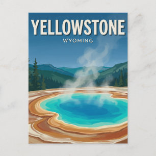 Cartão Postal Parque Nacional de Yellowstone Wyoming
