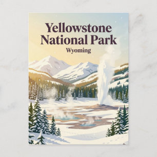 Cartão Postal Parque Nacional de Yellowstone, Wyoming, EUA