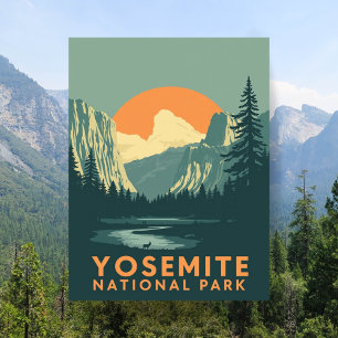 Cartão Postal Parque Nacional de Yosemite, Califórnia Viagem Vin