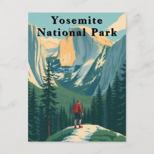 Cartão Postal Parque Nacional de Yosemite EUA Mochileiro