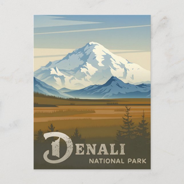 Cartão Postal Parque Nacional Denali (Frente)