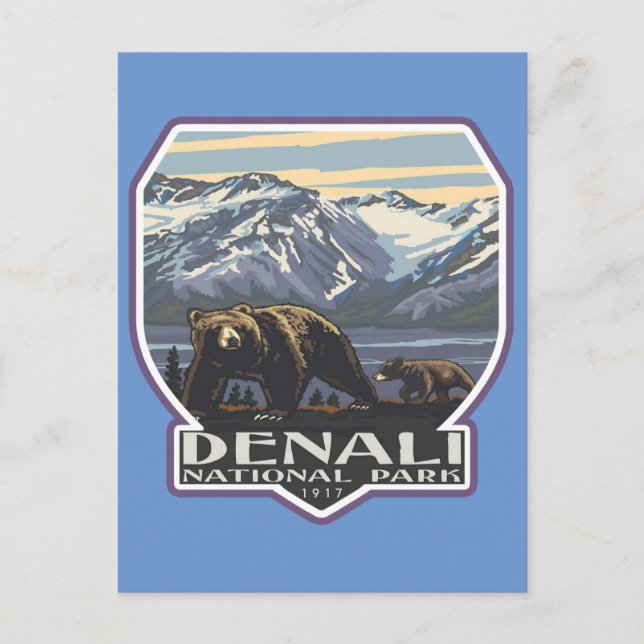 Cartão Postal Parque Nacional Denali (Frente)