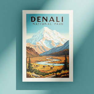 Cartão Postal Parque Nacional Denali Antigo