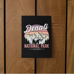 Cartão Postal Parque Nacional Denali Antigo – Viagem no Alasca