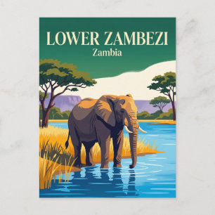 Cartão Postal Parque Nacional do Baixo Zambeze, Zâmbia