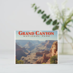 Cartão Postal Parque Nacional do Grand Canyon Arizona Retro
