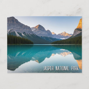 Cartão Postal Parque Nacional do Lago Maligne Jasper Canadá