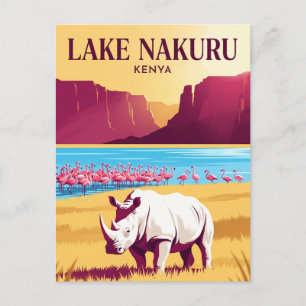 Cartão Postal Parque Nacional do Lago Nakuru Quênia