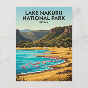 Cartão Postal Parque Nacional do Lago Nakuru Quênia