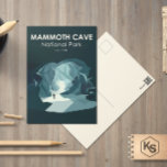 Cartão Postal Parque Nacional do Mammoth Cave Kentucky Vintage<br><div class="desc">Vetor de Caverna de Mamute trabalho de arte design. O parque fica no centro-oeste do Kentucky,  englobando porções da Caverna Mammoth,  o sistema de cavernas mais longo conhecido do mundo.</div>