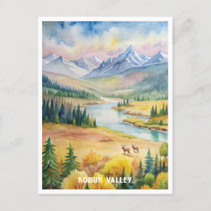 Cartão Postal Parque Nacional do Vale do Kobuk — Pintura em Aqua