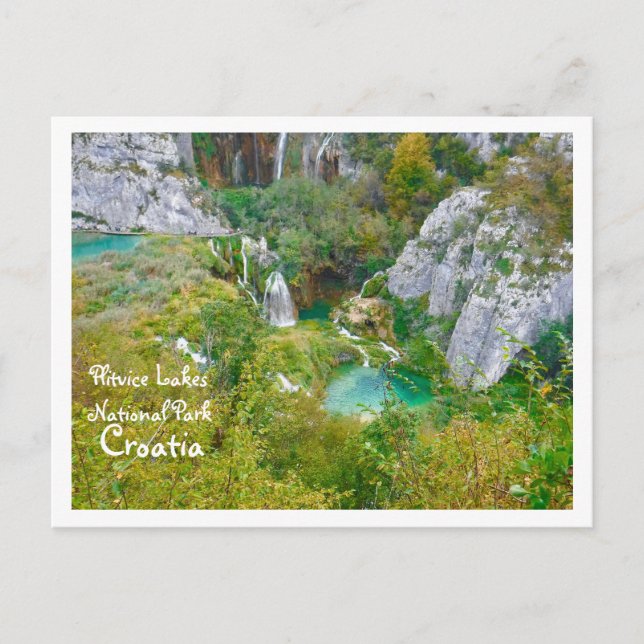 Cartão Postal Parque Nacional dos Lagos de Plitvice, CROÁCIA (Frente)