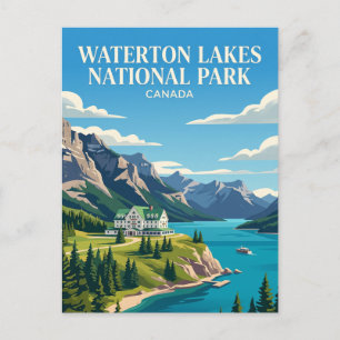 Cartão Postal Parque Nacional dos Lagos Waterton Canadá