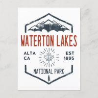 Parque Nacional dos Lagos Waterton Canada Vintage