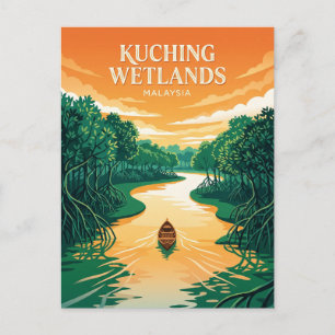 Cartão Postal Parque Nacional dos Pântanos de Kuching Malásia