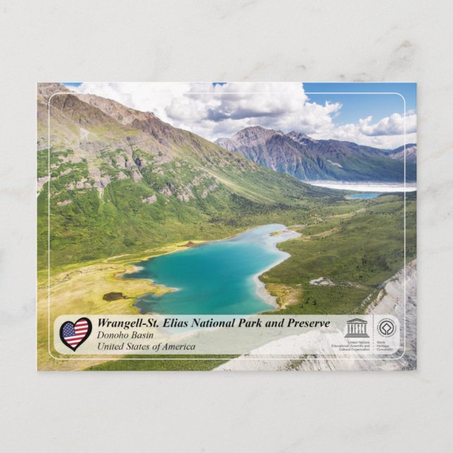 Cartão Postal Parque Nacional e Reserva Wrangell-St. Elias (Frente)