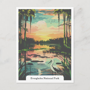 Cartão Postal Parque Nacional Everglades, Flórida EUA