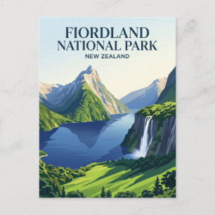 Cartão Postal Parque Nacional Fiordland Nova Zelândia
