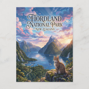 Cartão Postal Parque Nacional Fiordland Nova Zelândia