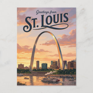 Cartão Postal Parque Nacional Gateway Arch Missouri