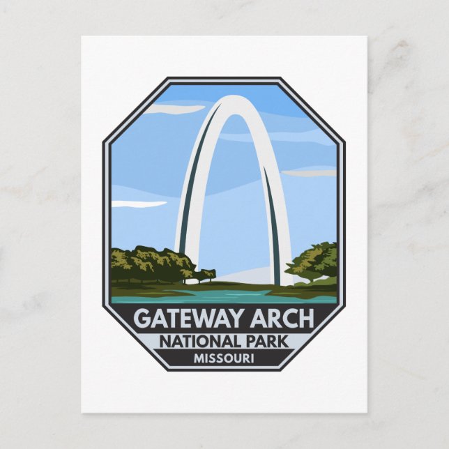Cartão Postal Parque Nacional Gateway Arch Missouri (Frente)
