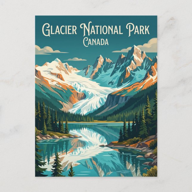Cartão Postal Parque Nacional Glacier Canadá (Frente)
