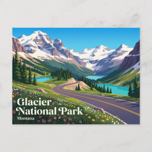 Cartão Postal Parque Nacional Glacier Montana