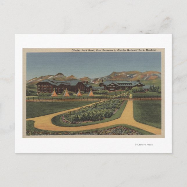 Cartão Postal Parque Nacional Glacier, MT - Park Hotel East (Frente)