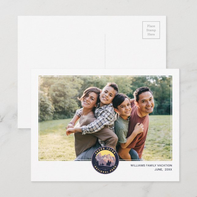 Cartão Postal Parque Nacional Grand Teton (Frente/Verso)