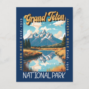 Cartão Postal Parque Nacional Grand Teton Jackson Hole Angustiad