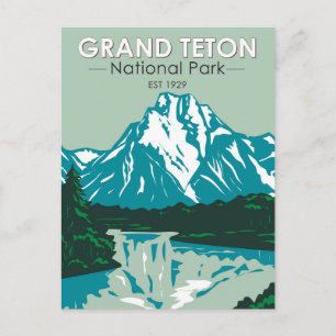 Cartão Postal Parque Nacional Grand Teton Jackson Hole Valley