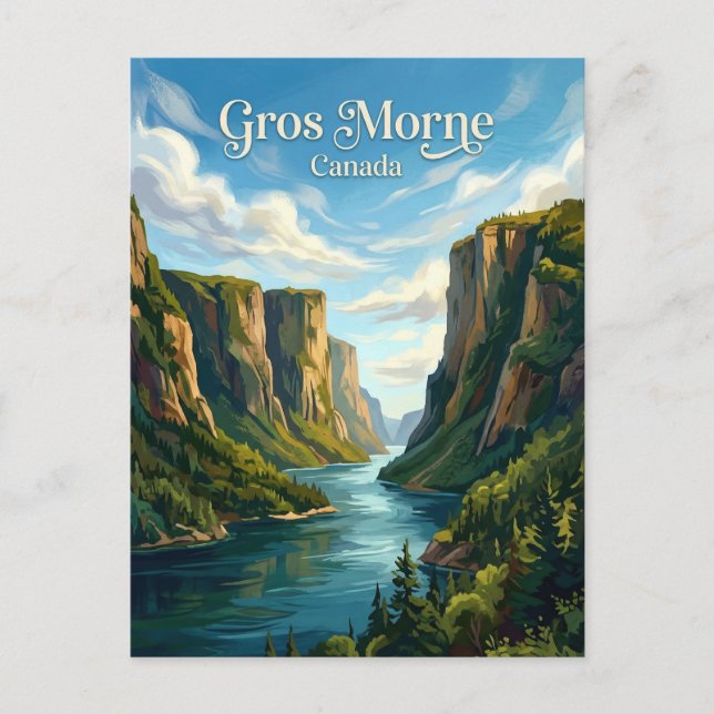Cartão Postal Parque Nacional Gros Morne Canadá (Frente)