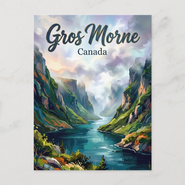 Cartão Postal Parque Nacional Gros Morne Canadá (Frente)