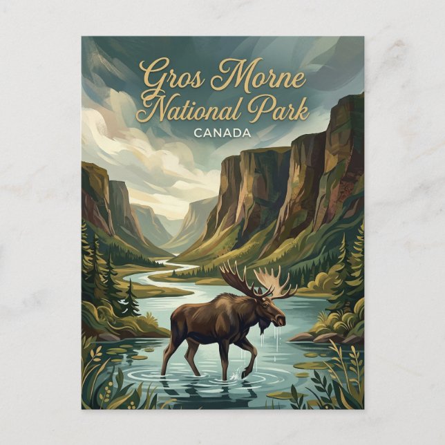 Cartão Postal Parque Nacional Gros Morne Canadá (Frente)