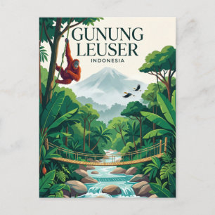Cartão Postal Parque Nacional Gunung Leuser Indonésia