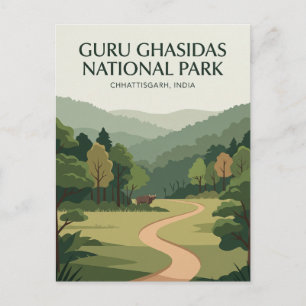Cartão Postal Parque Nacional Guru Ghasidas Índia