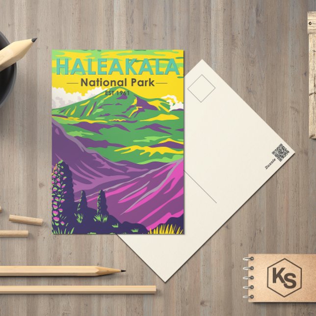 Cartão Postal Parque Nacional Haleakala Havaí Antigo (Criador carregado)